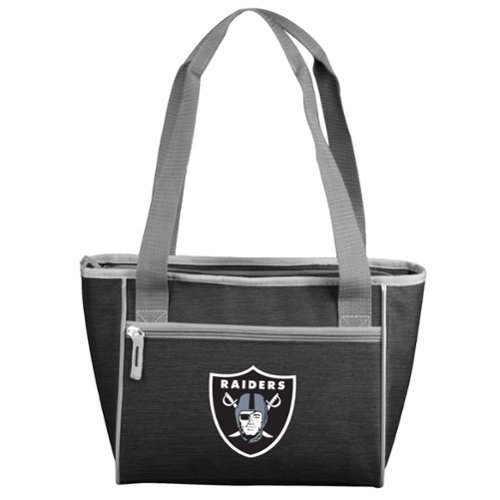 Logo Brands - Las Vegas Raiders Crosshatch 16-Can Cooler Tote - Multicolor-Front_Standard 