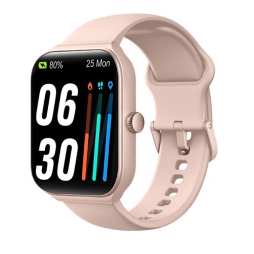 Stock Preferred - Waterproof Bluetooth Smartwatch with Alexa, Fitness & Health Tracker for iPhone & Samsung - Pink - (2024)-Front_Standard 