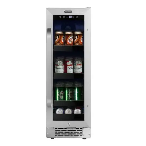 Front. Whynter - Whynter BBR-638SB 12 inch Built-In 60 Can Beverage Refrigerator - Stainless Steel.