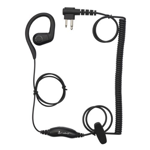 Cobra - C-Style In-Ear Headset for Cobra Performa Business Radios - Black - Black