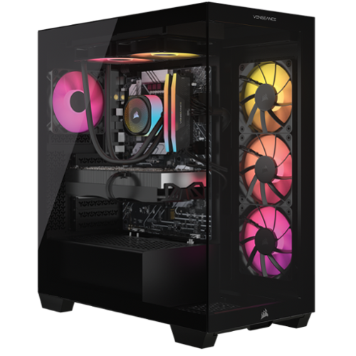 CORSAIR - VENGEANCE i7600 Gaming Desktop – Intel Core Ultra 7 265KF - 32GB RGB DDR5 Memory-NVIDIA GeForce RTX 4080 SUPER-2TB SSD - Black