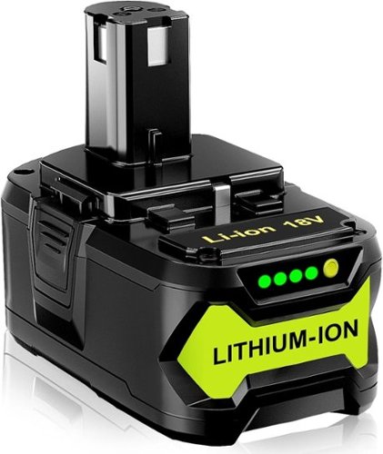 Simple Plus+ - 6.0Ah 18V High Capacity Battery for Ryobi ONE+ with LED Fuel Gauge, Replaces P102 P103 P105 P107 P108 P109 P122-Front_Standard 