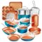 Gotham Steel - 20 Piece Nonstick Cookware and Bakeware Set - Turquoise-Front_Standard