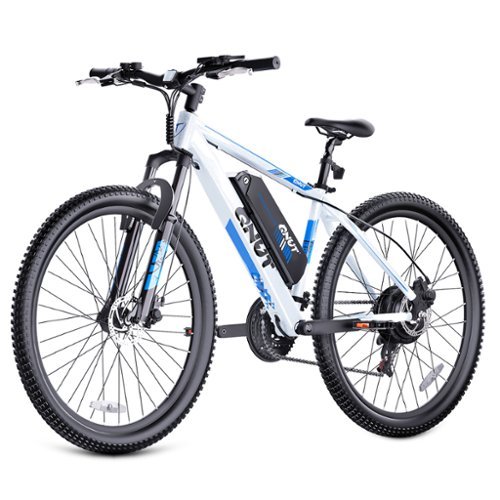 QNUT - VICTOR 3.0 26" Electric Bike for Adults, 350W Motor, Commuting E-Bike with Steel Frame & Mechanical Disc Brakes - White-Front_Standard 