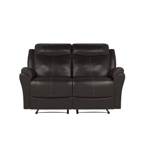 Relax A Lounger - Pendelton Reclining Loveseat - Java-Front_Standard 