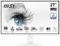 MSI - Pro MP273AW 27" IPS LCD FHD 100Hz 1ms Free Sync Monitor ,Built-in Speakers (DisplayPort, HDMI,VGA port ) - Matte White-Front_Standard 