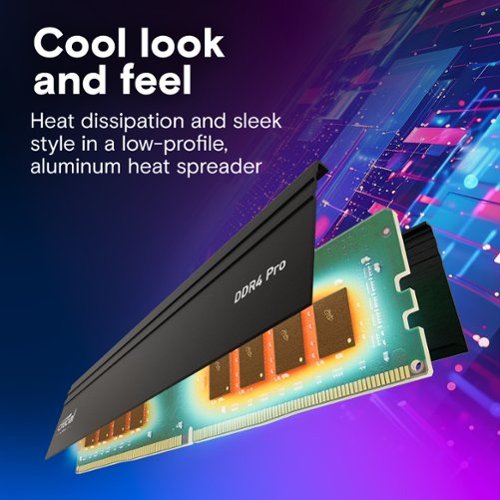 Crucial Pro 32GB Kit (2x16GB) DDR4 3200MHz C22 UDIMM Desktop Memory Kit - Black BUY ONLINE