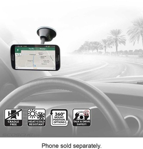 Scosche MagicMount window Universal Car Windshield Mount - Black GLOBAL SHIPPING
