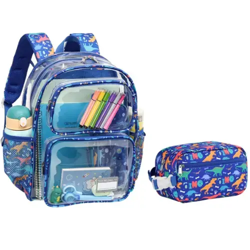 2pcs, C-blue Dinosaur-Backpack & Lunch Bag