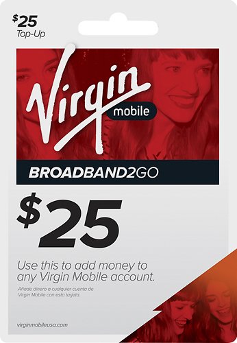  Virgin Mobile - $25 Broadband2Go Top-Up Card - White