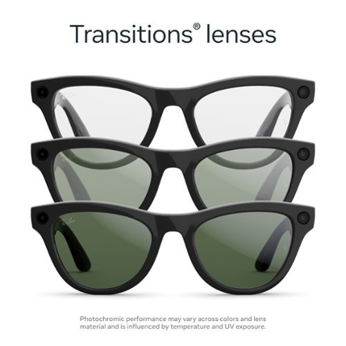 Ray-Ban Meta Skyler (Gen 2) glasses with Meta AI, Audio, Photo, Video Compatibility - Transitions Green lenses - Shiny Black GLOBAL SHIPPING