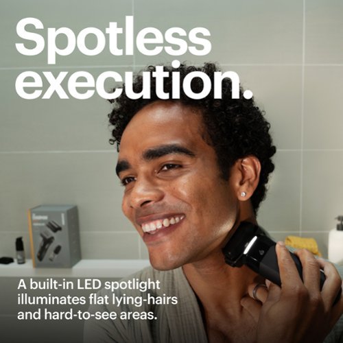Manscaped The Chairman Pro Essentials Kit Rechargeable Wet/Dry Electric Foil Face Shaver and SkinSafe Stubble Trimmer - Black BUY IN MIDDLE EAST