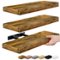 3 Pack (16"x5") Sorbus Floating Wall Shelves for Bedroom, Decor, Kitchen, Living Room - for Trophies, Frames, Bookshelf - Brown-Front_Standard