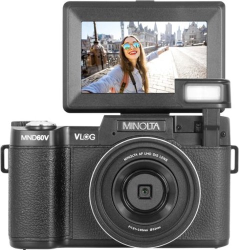 Minolta VLOG MND60V 64.0 Megapixel 4K Video Digital Camera Kit for Content Creators and Vloggers - Black WHERE TO BUY
