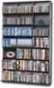 Atlantic - Elite Multimedia Storage Cabinet - Black/Gray-Front_Standard