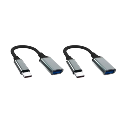 Qixxronics USB C Male to USB Female Adapter (2 Pack), USB to USB C