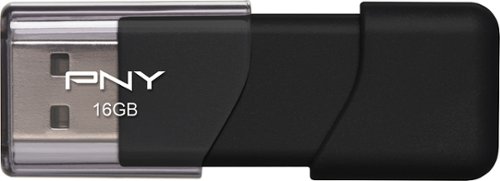  PNY - Attaché 16GB USB 2.0 Flash Drive - Black