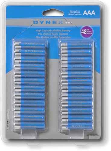  Dynex™ - AAA Alkaline Batteries (48-Pack) - Multi