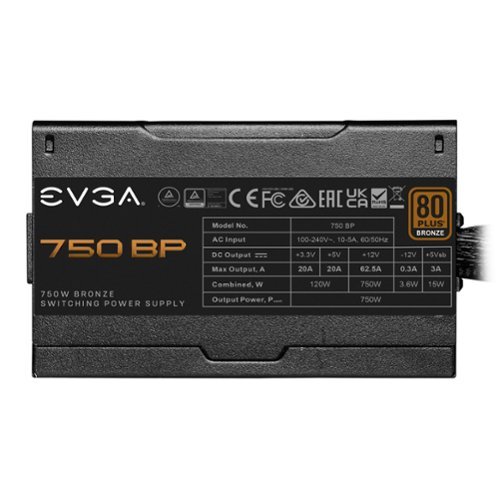 EVGA 750 BP, 80+ BRONZE 750W, 100-BP-0750-K1, Power supply WHERE TO BUY