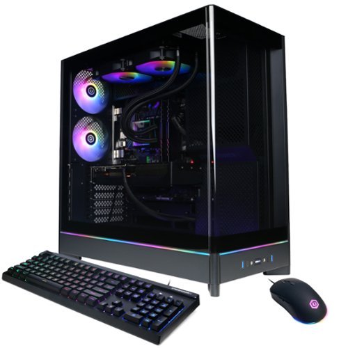 CyberPowerPC - Gaming Desktop - Intel Core i7-14700F - NVIDIA GeForce RTX 5070 12GB - 32GB DDR5 - 2TB PCIe 4.0 SSD - Black-Front_Standard 