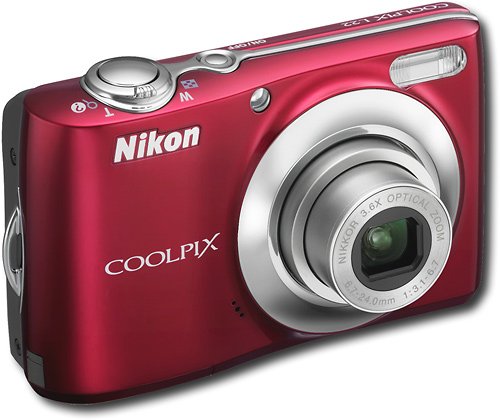  Nikon - Coolpix 12 Megapixel Compact Camera - Red