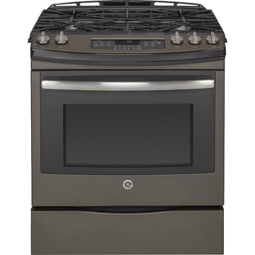  GE - 5.6 Cu. Ft. Self-Cleaning Slide-In Gas Convection Range - Slate