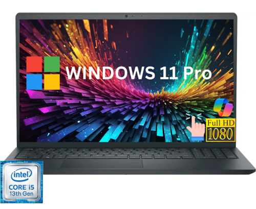 Dell - Inspiron 15 Laptop 13th Gen Business, 15.6" FHD Touchscreen, Intel Core i5-1334U, 16GB RAM, 256GB SSD, Windows 11 P - Black-Front_Standard 