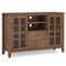 Simpli Home - Artisan SOLID WOOD Tall TV Media Stand For TVs up to 60 inches - Rustic Natural Aged Brown-Front_Standard