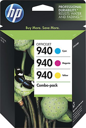  HP - 940 Combo Pack Standard Capacity - Color (Cyan, Magenta, Yellow) Ink Cartridge - Cyan/Magenta/Yellow
