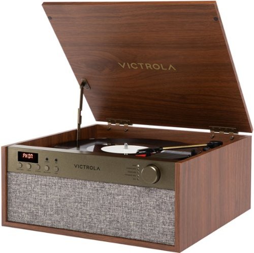 Victrola Century Essential 5-in-1 Music Center - Walnut GLOBAL SHIPPING