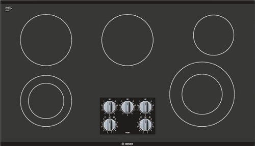 Bosch - 500 Series 36" Built-In Electric Cooktop with 5 elements - Black-Front_Standard 
