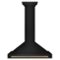 ZLINE - 36 inches - Convertible & Externally Vented - Wall Range Hood - Black Stainless Steel-Front_Standard