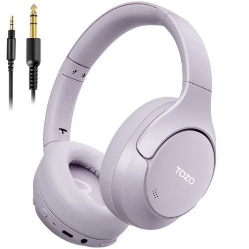 TOZO - HT3 Wire/Wireless AI Noise Cancel Over Ear Bluetooth 6.0 Headphone, 90H, Hi-Res, APP 32EQ, Foldable Adjustable Headband - Blue-Front_Standard 