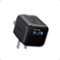 Anker - Nano Smart Display USB C Charger Block, 45W Max GaN Phone Charger,180° Foldable Plug - Black-Front_Standard