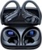 VEAT00L - OFNEX X19 Wireless Earbuds Bluetooth 5.3 Headphones 90 Hrs Playtime Ear buds with Wireless Charging Case Power Display - Black-Front_Standard