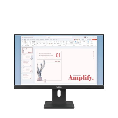 Lenovo - ThinkVision 23.8" IPS LED FHD 48Hz-120Hz Monitor (HDMI, VGA, DP) w/Speakers - Black