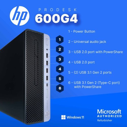 Dell Refurbished Excellent HP ProDesk 600G4 Desktop Computer Hexa