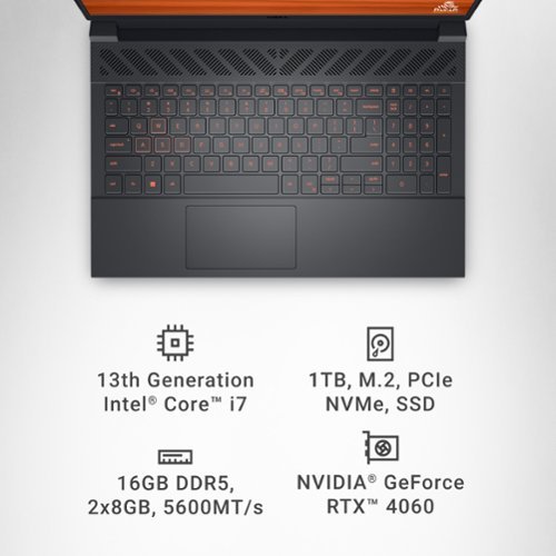 Dell G15 15.6 120Hz Gaming Laptop FHD - Intel 13th Gen Core i7 with 16GB Memory - NVIDIA GeForce RTX 4060 - 1TB SSD - Dark Shadow Gray SHOP ONLINE