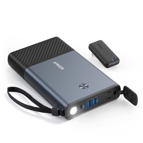 Anker - PowerHouse 100 Portable Power Delivery Power Bank with 100W AC Outlet - Dark Gray-Front_Standard 