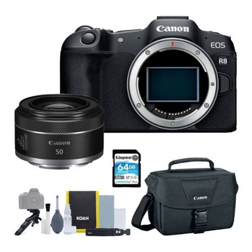 Canon EOS R8 Mirrorless Camera with RF 50mm f/1.8 STM Lens Bundle