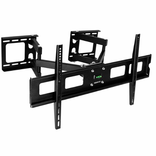 Mount-It! - Full Motion Corner TV Mount for 40″ – 65″ TVs — Full Tilt, Swivel & Extend Wall Bracket, Up to 132 lbs - Black-Front_Standard 