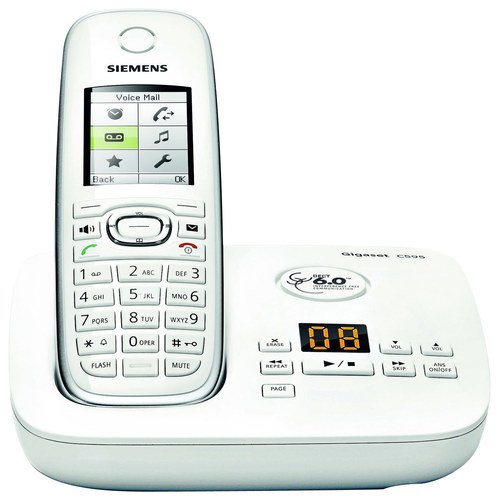  Siemens - GIGASET-C595 Gigaset DECT 6.0 Expandable Cordless Phone System with Digital Answering System - White