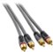 Rocketfish™ - 4' Stereo Audio RCA Cable - Gray-Front_Standard