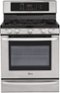 LG - 5.4 Cu. Ft. Freestanding Gas True Convection Range with EasyClean and SmoothTouch Controls - Stainless Steel-Front_Standard