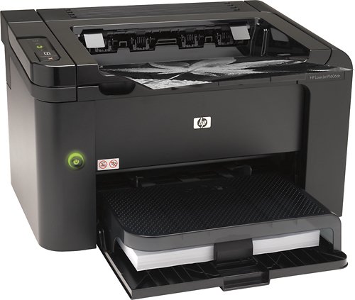  HP - LaserJet Pro P1606dn Network-Ready Black-and-White Laser Printer - Black