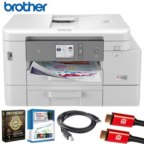 Brother - INKvestment All-in-One Color Inkjet Printer + 26 Month Protection Warranty & Cable Bundle-Front_Standard 