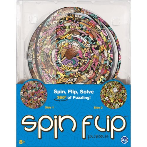 TCG Toys Spin Flip: Puzzle Ice Cream & Pizza- 2-In-1: Double-Sided Puzzle,8+ GLOBAL SHIPPING