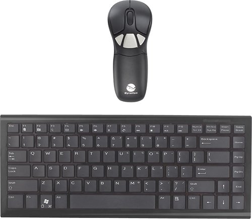  Gyration - Wireless USB Gyroscopic Air Mouse GO Plus and Keyboard - Black