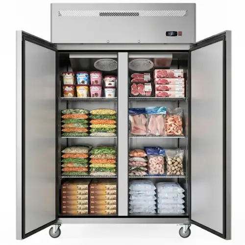 Front. Coolake - Coolake 48"W 36 Cu.Ft. Commercial Upright Freezer in Stainless Steel for Restaurant Garage School Church, -8 to 0℉ - Stainless Steel.