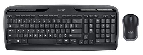 Logitech - MK320 Wireless Desktop Keyboard and Mouse Combo Entertainment Keyboard and Mouse, 2.4GHz Encrypted Wireless C - Black-Front_Standard 